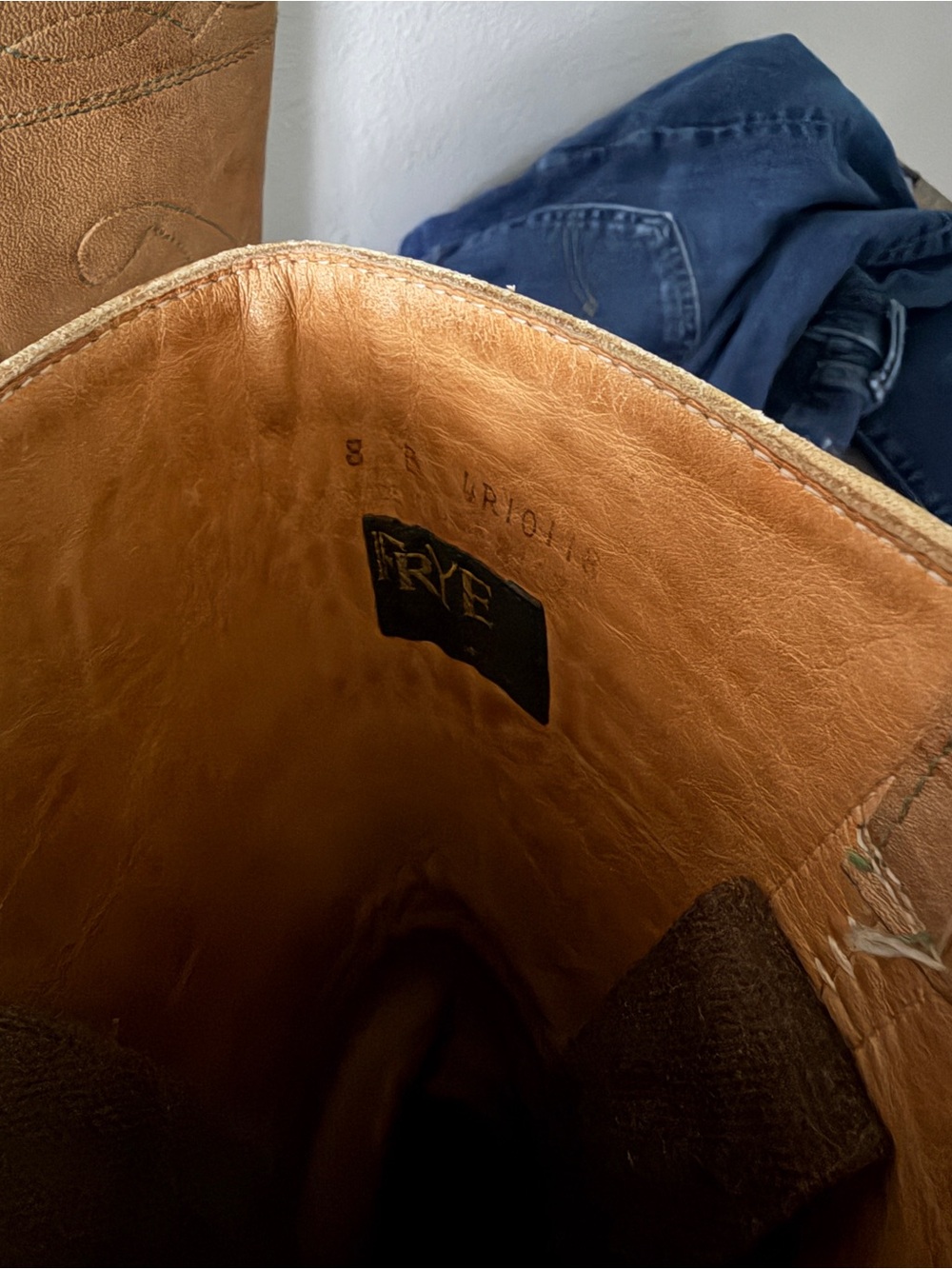 Vintage Frye boots long horn stitching - Picture 6 of 7